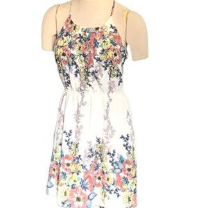 Papermoon Sleeveless Spring Floral Halter Dress Sz L #109i